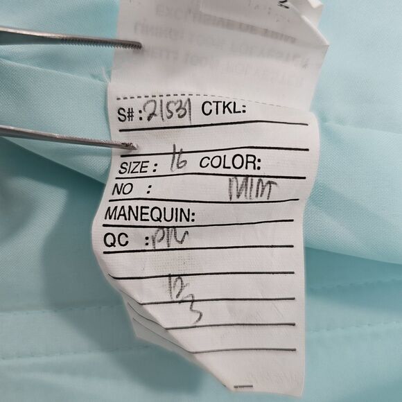 Morilee Bridesmaids Lace Beading Zipper Back Dress Style#21531 Mint Size 16 - Picture 5 of 12